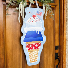 Load image into Gallery viewer, Patriotic Ice Cream Door Hanger