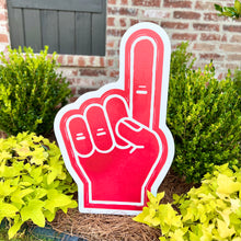 Load image into Gallery viewer, Customizable Red Foam Finger Garden Stake