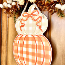 Load image into Gallery viewer, Orange Stacked Pumpkin Duo Door Hanger