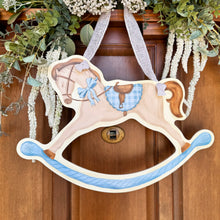 Load image into Gallery viewer, Blue Rocking Horse Door Hanger