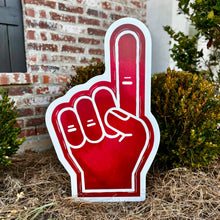 Load image into Gallery viewer, Customizable Maroon Foam Finger Garden Stake