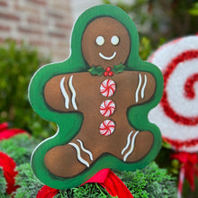 Load image into Gallery viewer, Mini Gingerbread Man Garden Stake