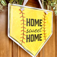 Load image into Gallery viewer, Softball Home Sweet Home Door Hanger