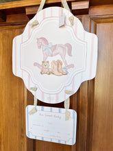 Load image into Gallery viewer, Baby Girl Rocking Horse Hospital Door Hanger