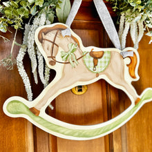 Load image into Gallery viewer, Green Rocking Horse Door Hanger