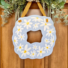 Load image into Gallery viewer, Blue Daisy Wreath Door Hanger
