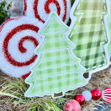 Load image into Gallery viewer, Mini Gingham Christmas Tree Garden Stakes
