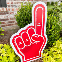 Load image into Gallery viewer, Customizable Red Foam Finger Garden Stake