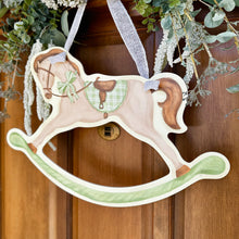 Load image into Gallery viewer, Green Rocking Horse Door Hanger
