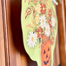 Load image into Gallery viewer, Vintage Pumpkin Mason Jar Bouquet Door Hanger
