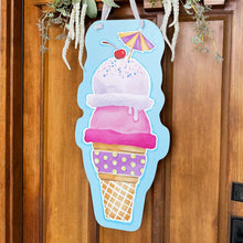 Load image into Gallery viewer, Ice Cream with Umbrella Door Hanger