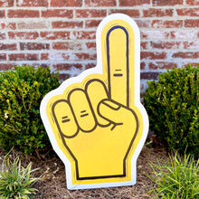 Load image into Gallery viewer, Customizable Yellow and Black Foam Finger Garden Stake