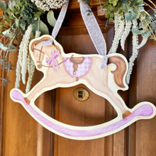 Load image into Gallery viewer, Pink Rocking Horse Door Hanger