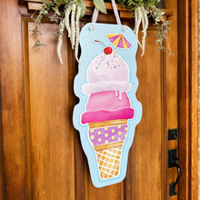 Load image into Gallery viewer, Ice Cream with Umbrella Door Hanger