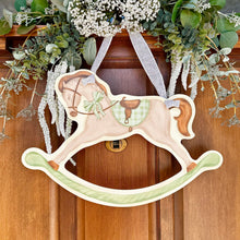 Load image into Gallery viewer, Green Rocking Horse Door Hanger