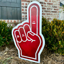Load image into Gallery viewer, Customizable Maroon Foam Finger Garden Stake