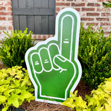 Load image into Gallery viewer, Customizable Green Foam Finger Garden Stake
