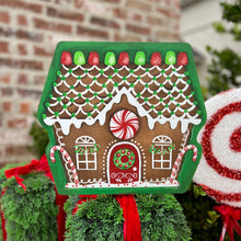 Load image into Gallery viewer, Mini Gingerbread House Garden Stake