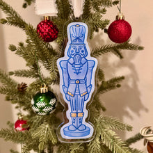 Load image into Gallery viewer, Acrylic Flocked Nutcracker Ornaments