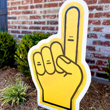 Load image into Gallery viewer, Customizable Yellow and Black Foam Finger Garden Stake