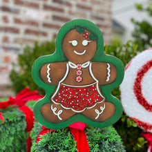 Load image into Gallery viewer, Mini Gingerbread Woman Garden Stake
