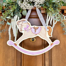 Load image into Gallery viewer, Pink Rocking Horse Door Hanger