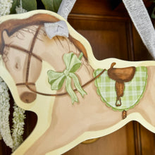 Load image into Gallery viewer, Green Rocking Horse Door Hanger