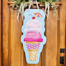 Load image into Gallery viewer, Ice Cream with Umbrella Door Hanger