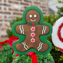 Load image into Gallery viewer, Mini Gingerbread Man Garden Stake
