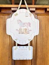Load image into Gallery viewer, Baby Girl Rocking Horse Hospital Door Hanger