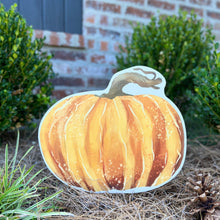Load image into Gallery viewer, Speckled Orange Heirloom Pumpkin Garden Stake
