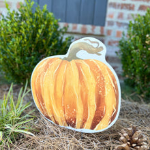 Load image into Gallery viewer, Speckled Orange Heirloom Pumpkin Garden Stake