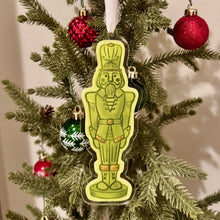Load image into Gallery viewer, Acrylic Flocked Nutcracker Ornaments