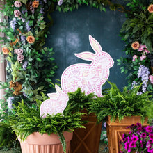 Load image into Gallery viewer, Mini Pink Chinoiserie Bunny Yard Art