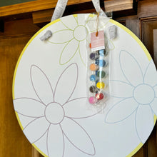 Load image into Gallery viewer, Paint Your Own Flowers Door Hanger with Paint Pack