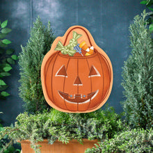 Load image into Gallery viewer, Jack O'Lantern Candy Buckets WITH BRACES Yard Art
