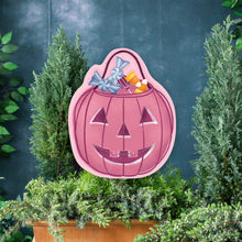 Load image into Gallery viewer, Jack O'Lantern Candy Buckets WITH BRACES Yard Art