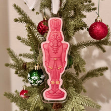 Load image into Gallery viewer, Acrylic Flocked Nutcracker Ornaments