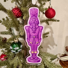 Load image into Gallery viewer, Acrylic Flocked Nutcracker Ornaments