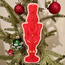 Load image into Gallery viewer, Acrylic Flocked Nutcracker Ornaments