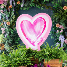 Load image into Gallery viewer, Large Watercolor Hearts Garden Stake