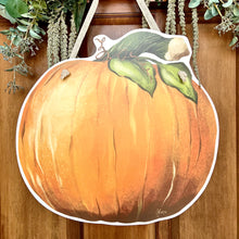 Load image into Gallery viewer, Customizable Watercolor Pumpkin Door Hanger