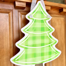 Load image into Gallery viewer, Gingham Christmas Tree Door Hanger