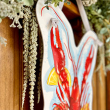 Load image into Gallery viewer, Painted Crawfish with Fixin’s Door Hanger