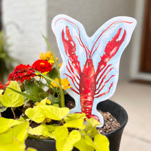 Load image into Gallery viewer, Mini Painted Crawfish Garden Stake