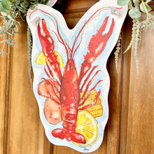Load image into Gallery viewer, Painted Crawfish with Fixin’s Door Hanger