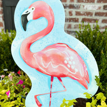 Load image into Gallery viewer, Splashing Left-Facing Flamingo Garden Stake