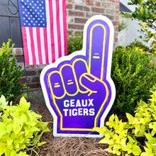 Load image into Gallery viewer, Geaux Tigers Foam Finger Garden Stake