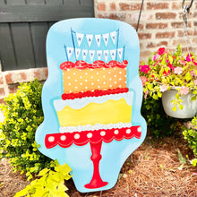 Load image into Gallery viewer, Gender Neutral Birthday Cake Garden Stake