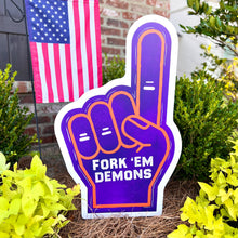Load image into Gallery viewer, Fork ‘Em Demons Foam Finger Garden Stake